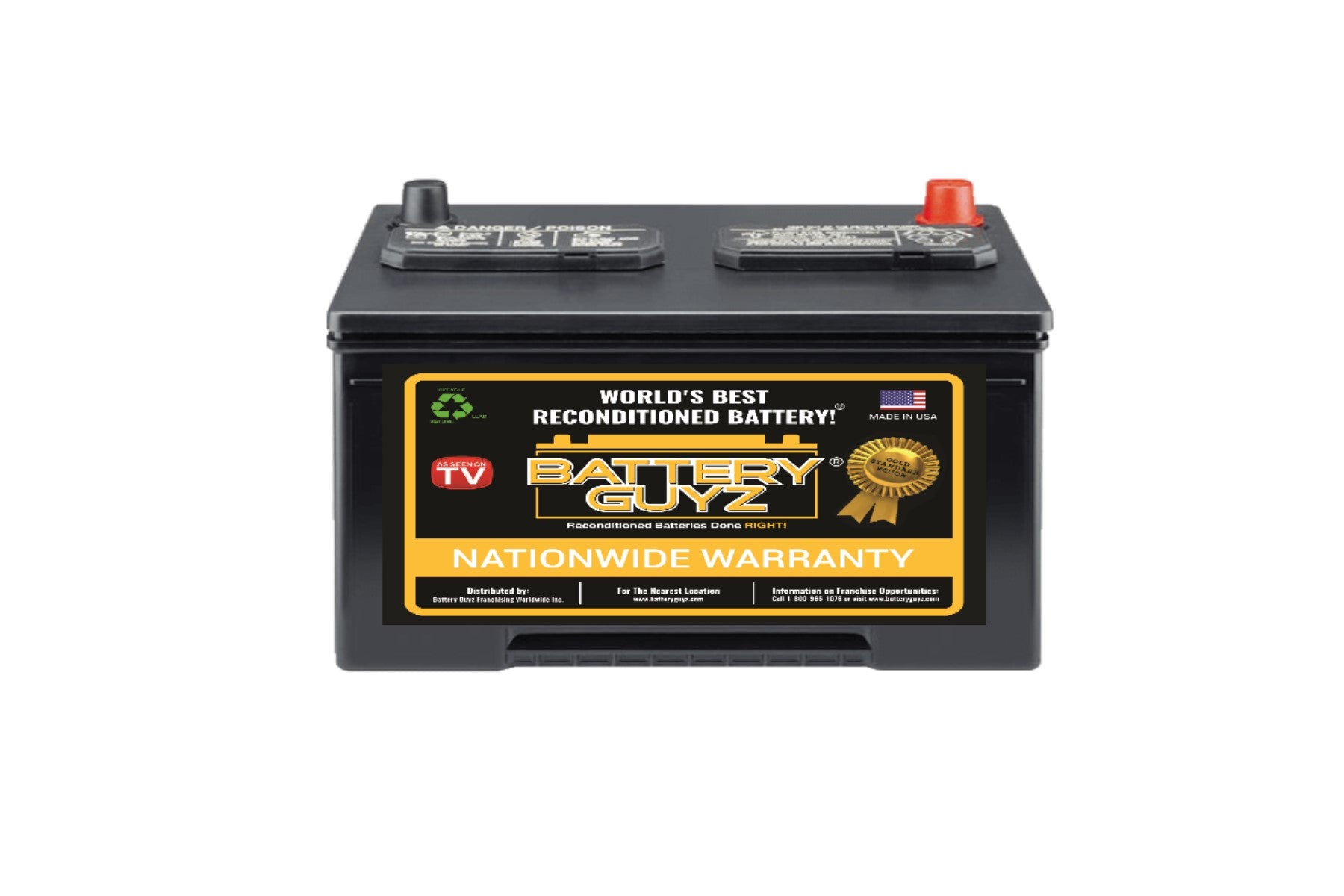 Battery Guyz Reconditioned Platinum Lead Acid Automotive Battery, Group Size H7, 12 Volt, 800 CCA, Refurbished